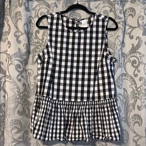 Buffalo check peplum top